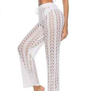 Womens High Waist Mesh Beach Bikini Swimsuits Pant